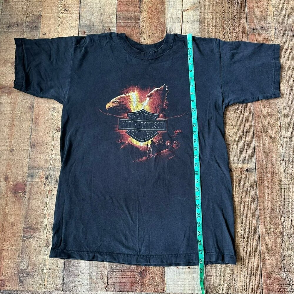 Vintage Harley-Davidson Men's Size Large T-Shirt With Eagle Graphic Black - Picture 5 of 8